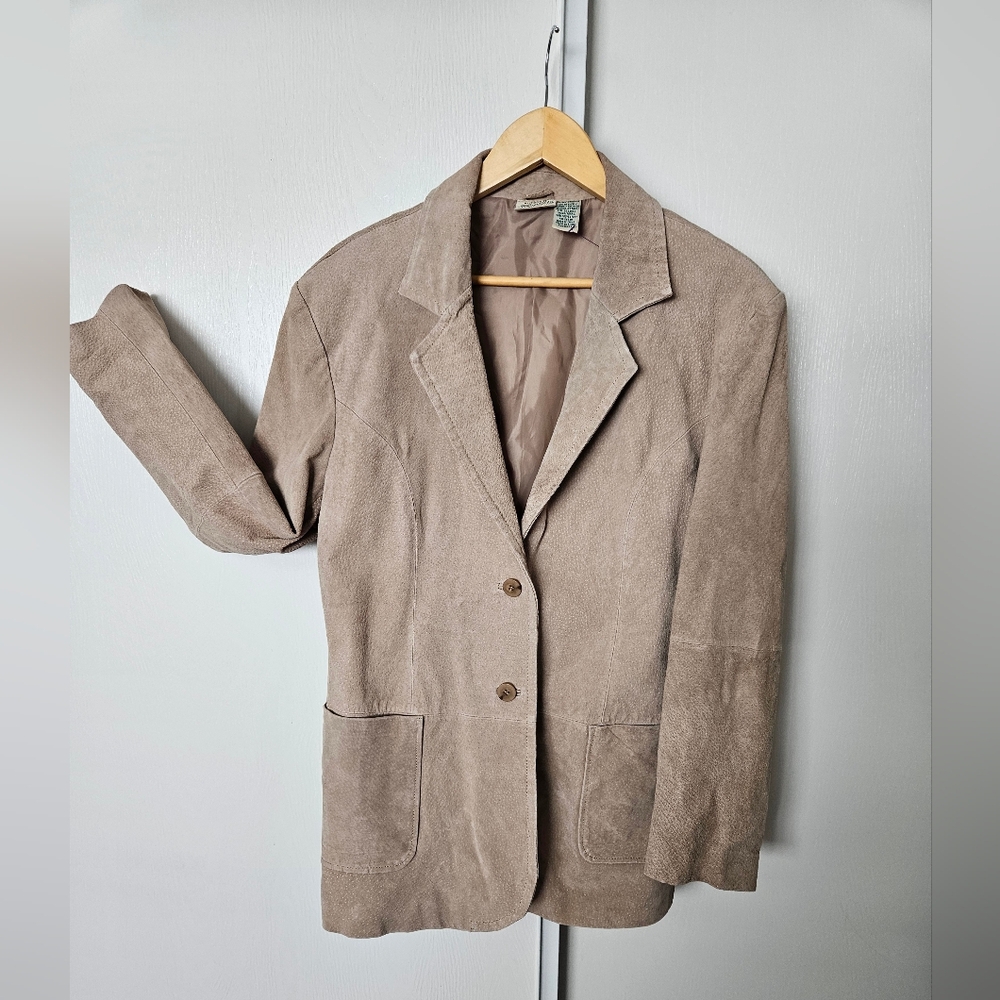St. John's Bay Women's Tan Suede Jacket